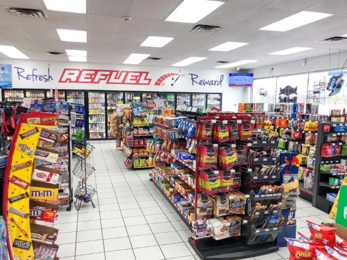 photo of Gas station food aisles